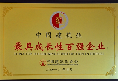 中國建筑業(yè)最具成長性百強企業(yè)